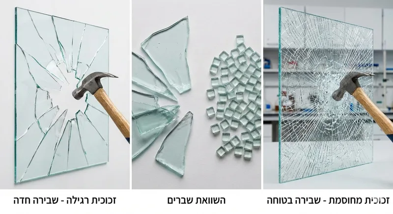 ההבדל בין זכוכית מחוסמת לזכוכית לא מחוסמת – מה באמת חשוב לדעת לפני הדפסה על זכוכית