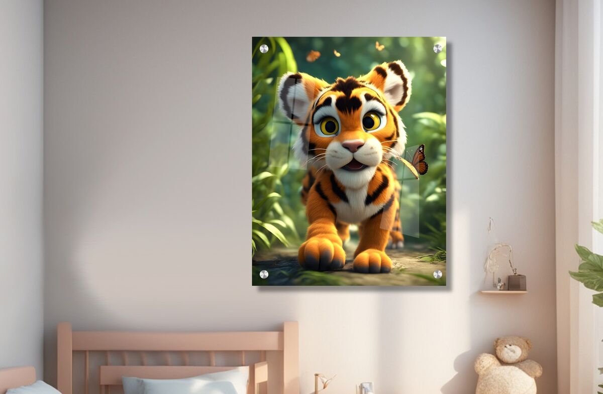 תמונת זכוכית לחדרי ילדים גור אריה