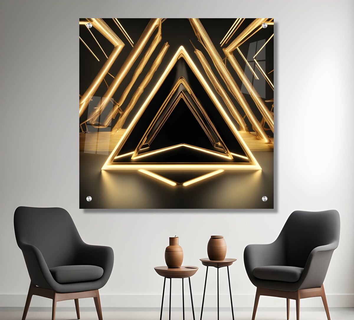 תמונת זכוכית משולשים זוהרים