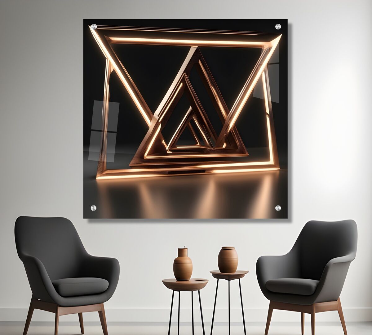 תמונת זכוכית משולשי מגדל