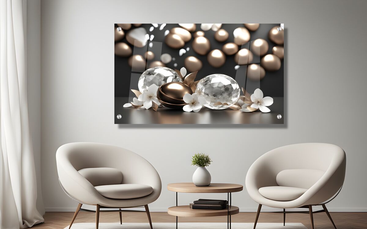 תמונת זכוכית מרהיבה לסלון ולמשרד "הירח הקסום"