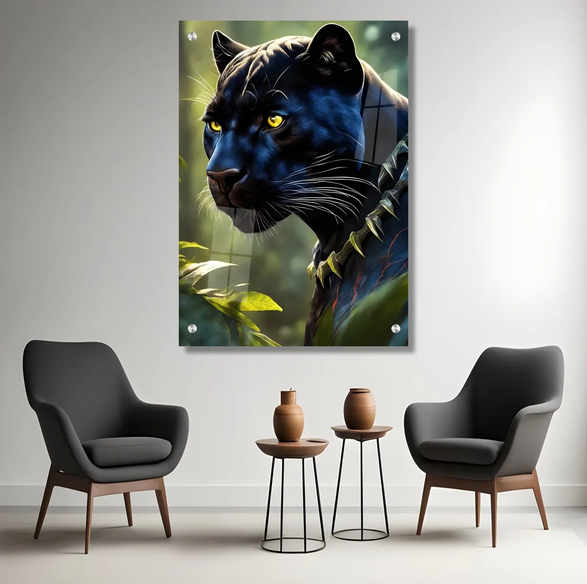 "הפנתר השחור" - תמונת זכוכית