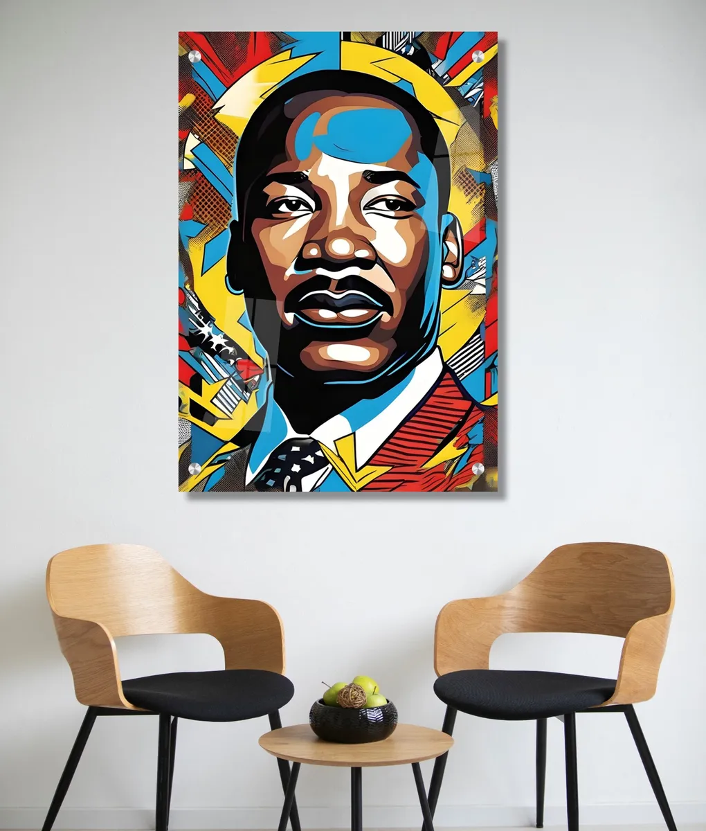 תמונת זכוכית של מרטין לותר קינג