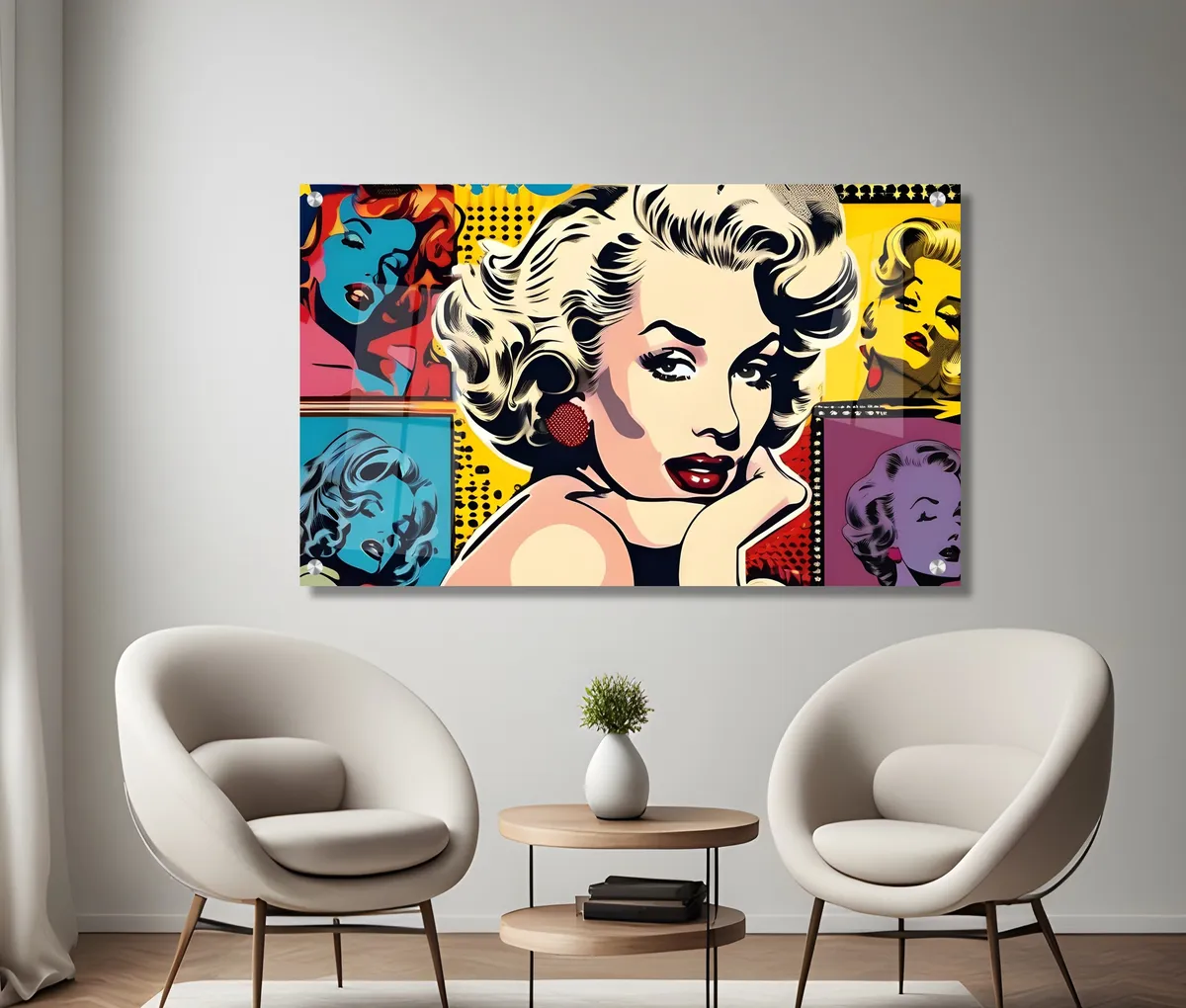 תמונת זכוכית פופ ארט של מרלין מונרו