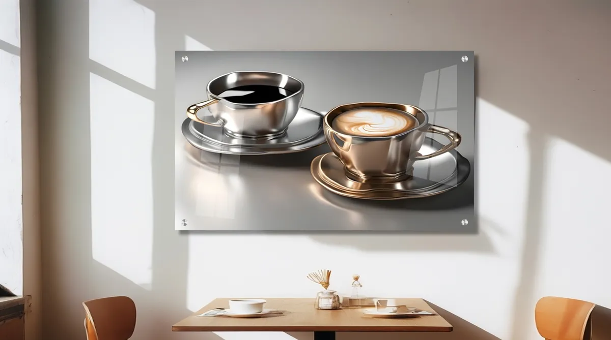 תמונת זכוכית לאווירה בניחוח קפה