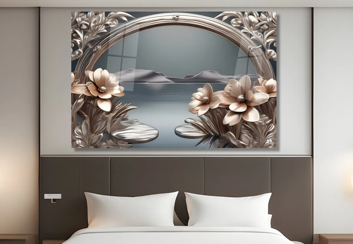 תמונת זכוכית מרגיעה לחדר שינה