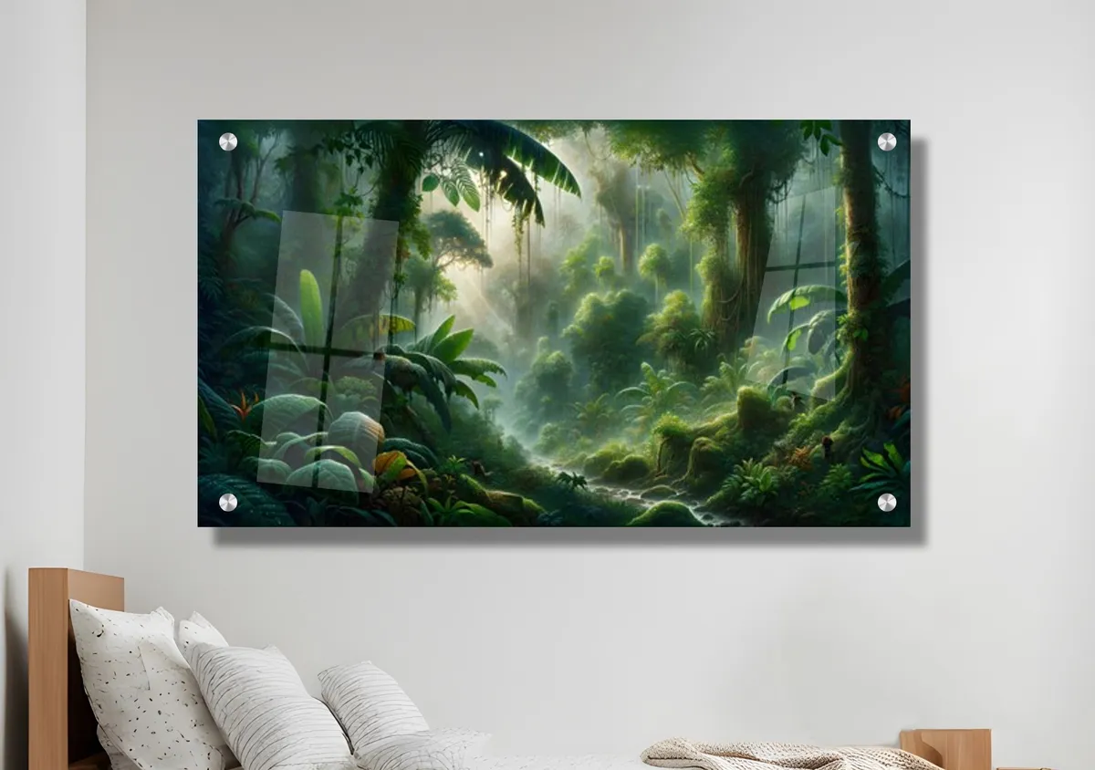 תמונת טבע פסטורלית - הדפסה באיכות על זכוכית