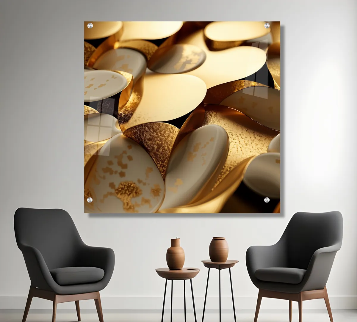 תמונת זכוכית מרהיבה לסלון ולמשרד - פריחת הזהב