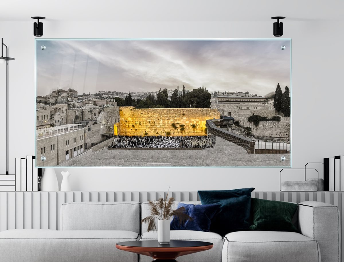 תמונת זכוכית הכתל המערבי - גווני אפור