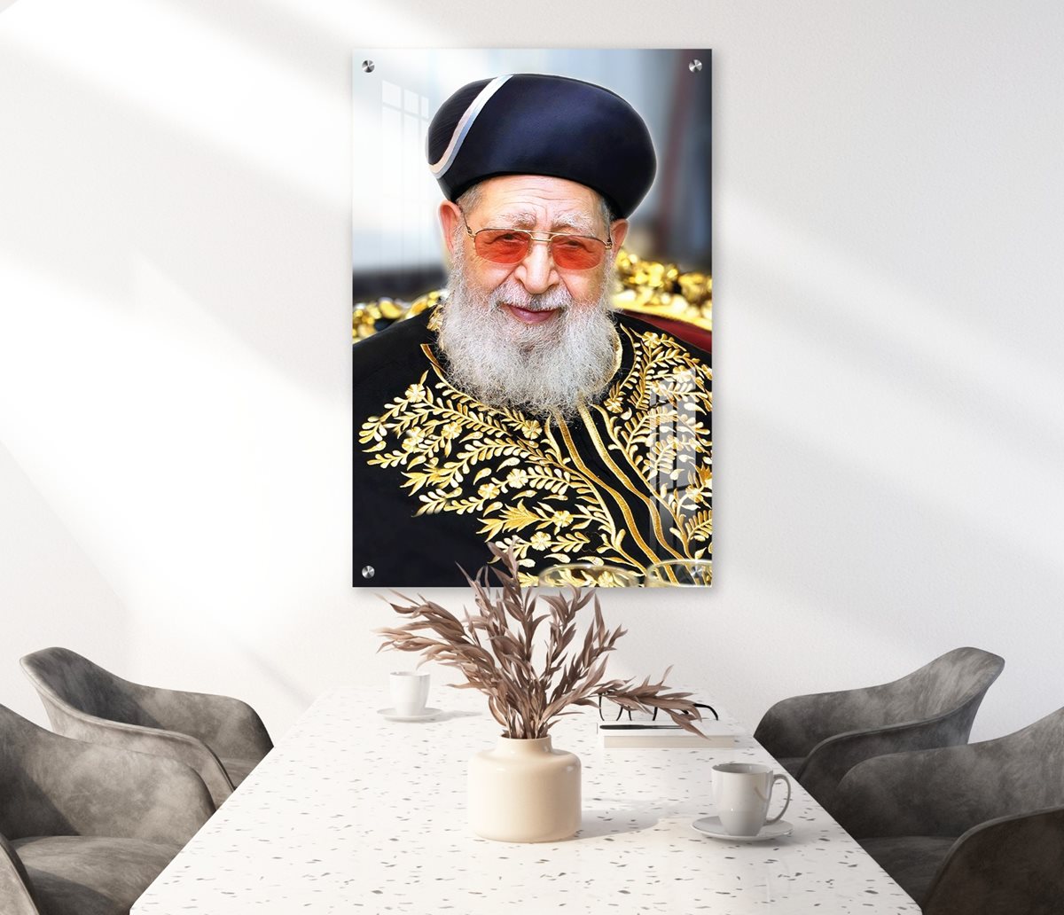 תמונת זכוכית הרב עובדיה יוסף זצוק"ל