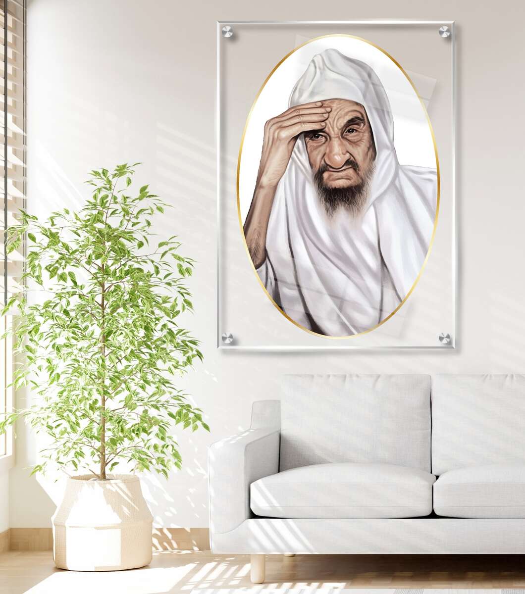 תמונת זכוכית הבבא סאלי - אליפסה עם רקע שקוף