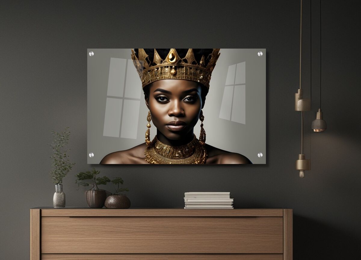 מלכה אפריקאית - תמונת זכוכית