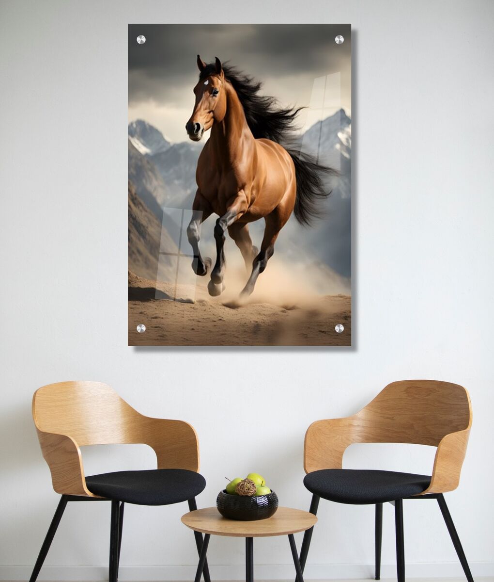 תמונת זכוכית חדרי ילדים הסוס הדוהר