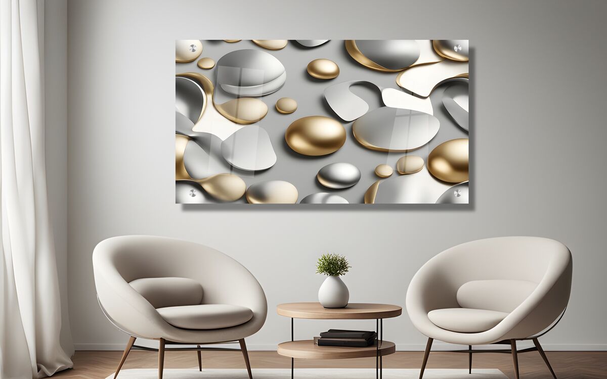 תמונת זכוכית מרהיבה לסלון ולמשרד בועות