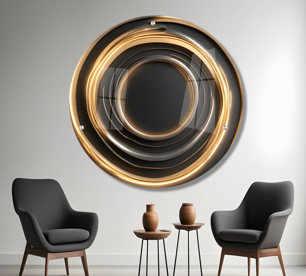 תמונת זכוכית עגולה