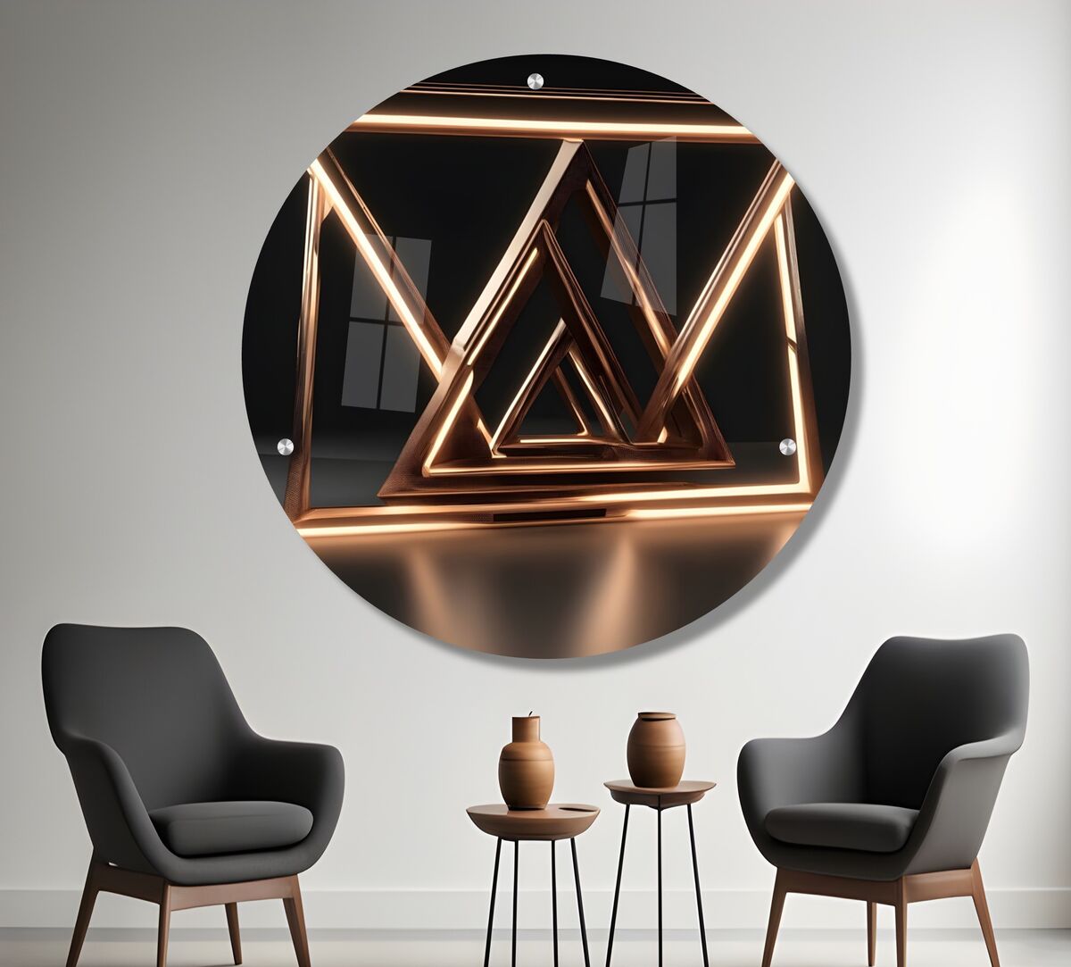 תמונת זכוכית עגולה