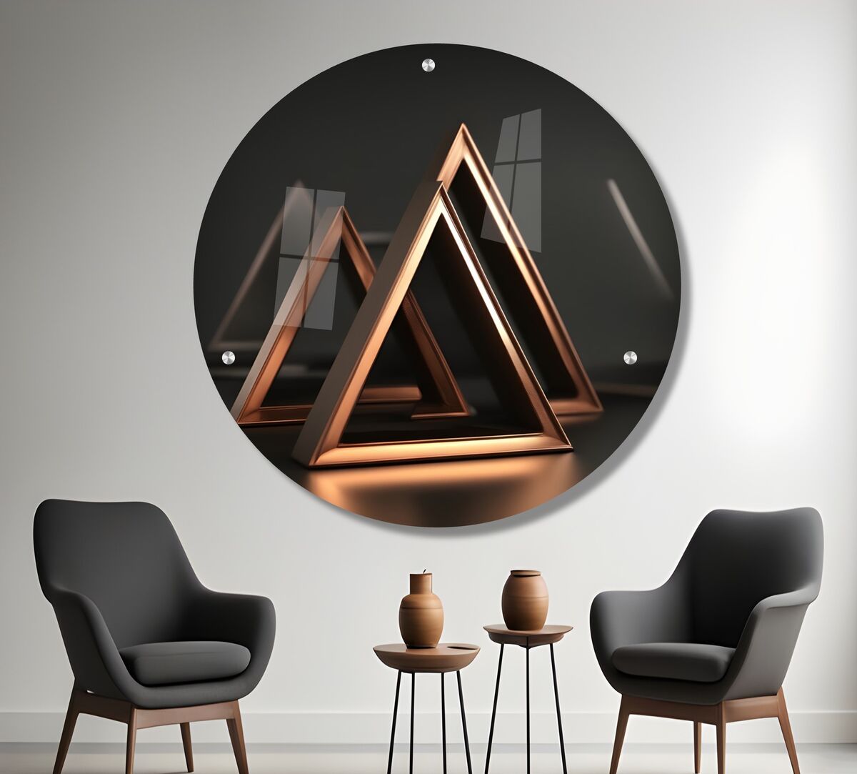 תמונת זכוכית עגולה