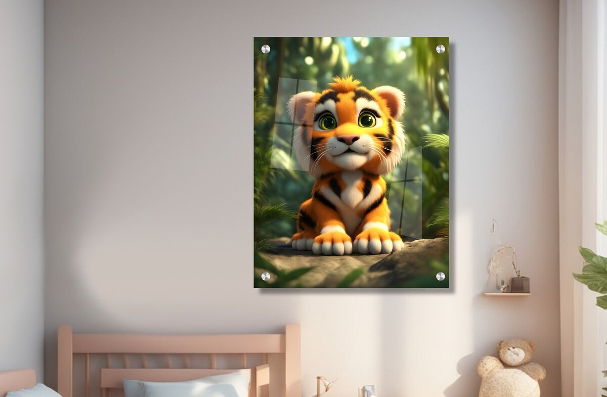 תמונת זכוכית לחדרי ילדים - גור אריה