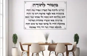 מזמור לתודה על זכוכית ברקע שקוף נקי - תמונת זכוכית