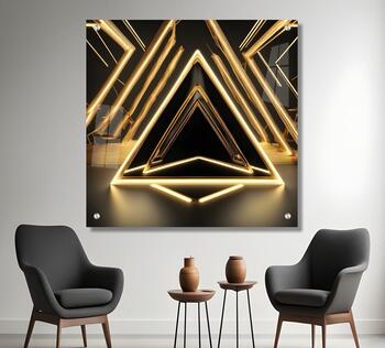 תמונת זכוכית משולשים זוהרים