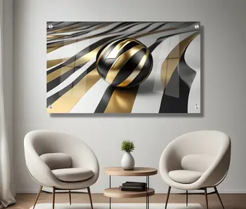 תמונת זכוכית מרהיבה לסלון ולמשרד "כדור הקסם"