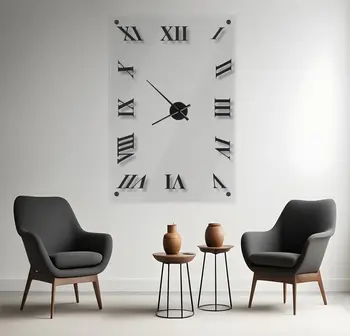 שעון מזכוכית - שחור על רקע שקוף נקי