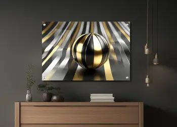 תמונת זכוכית מרהיבה לסלון ולמשרד "כדור הבדולח"