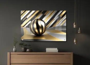 תמונת זכוכית מרהיבה לסלון ולמשרד כדור הקסם