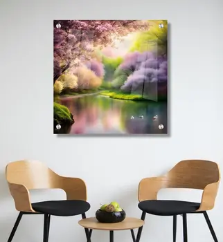 תמונת זכוכית פריחה - אימפרסיוניזם מודרני