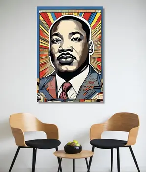 תמונת זכוכית פופ ארט של מרטין לותר קינג