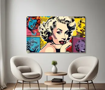 תמונת זכוכית פופ ארט של מרלין מונרו