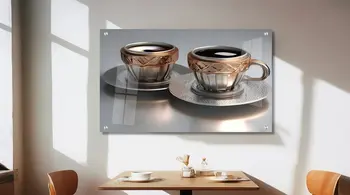 "קפה קפה" - תמונת זכוכית מהממת לפינת ישיבה בבית ובמשרד