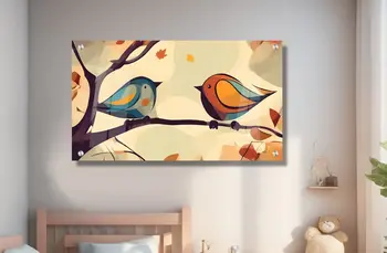 תמונת כפרית פסטורלית - הדפסה באיכות על זכוכית