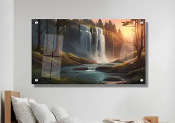 תמונת טבע פסטורלית - הדפסה באיכות על זכוכית