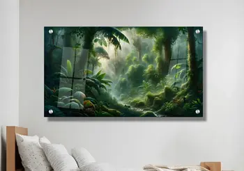 תמונת טבע פסטורלית - הדפסה באיכות על זכוכית