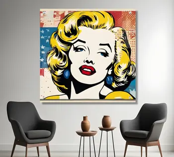תמונת זכוכית מרהיבה לסלון ולמשרד מרלין מונרו