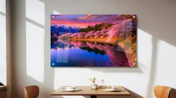 תמונת זכוכית מרהיבה לסלון ולמשרד, "האגם הצבעוני"