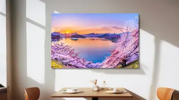 תמונת זכוכית לסלון ולבית - "ההרים הצבעוניים"