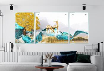 סט 3 תמונות זכוכית