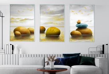 סט 3 תמונות זכוכית