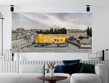 תמונת זכוכית הכתל המערבי - גווני אפור