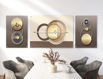 סט 3 תמונות זכוכית