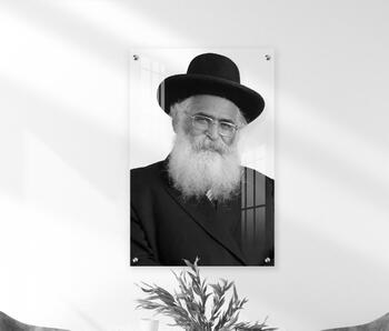 תמונת זכוכית הרב יורם - גווני אפור