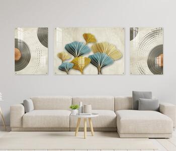 סט 3 תמונות זכוכית