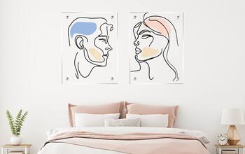 סט 2 תמונות זכוכית