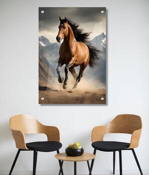 תמונת זכוכית חדרי ילדים הסוס הדוהר