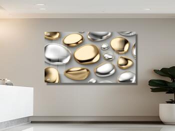 תמונת זכוכית מרהיבה לסלון ולמשרד בועות צבעוניים