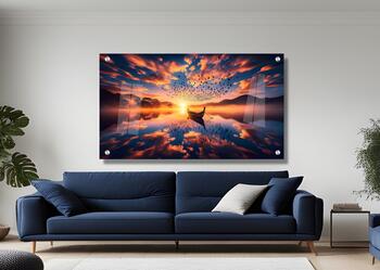 תמונת זכוכית מרהיבה לסלון ולמשרד