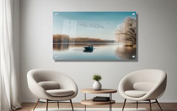 תמונת זכוכית לאווירה מרגיעה בסגנון אימפרסיוניזם מודרני