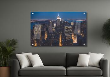 תמונת זכוכית מרהיבה לסלון ולמשרד "העיר הגדולה"